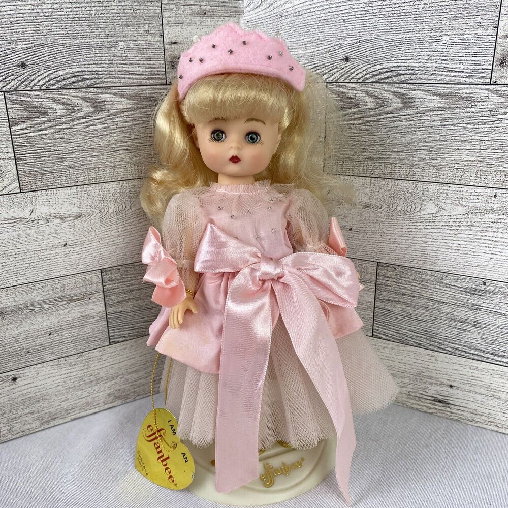 Vintage 1988 EFFANBEE Collector Doll #20800 Princess 8.5" Sleep Eyes Tag & Stand
